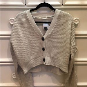 Cropped Button Up Sweater